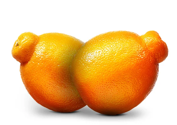 Grupo de tangerina, tangerina isolada sobre branco — Fotografia de Stock