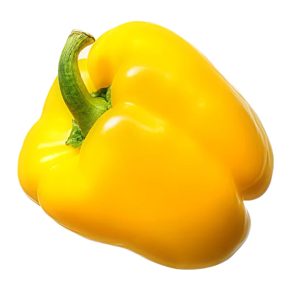 Pimiento amarillo dulce aislado sobre fondo blanco — Foto de Stock