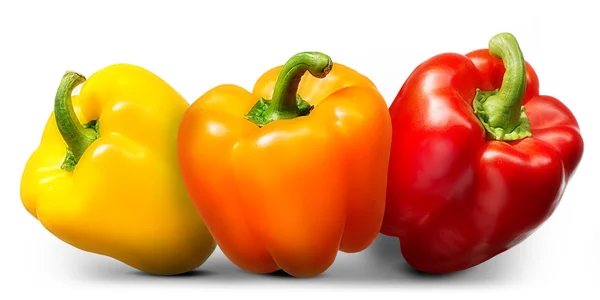 Multi grubunu biber beyaz arka plan üzerinde izole renkli