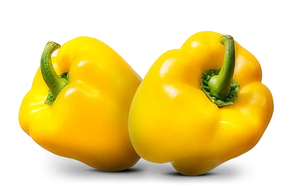 Grupo de pimiento amarillo aislado sobre blanco — Foto de Stock