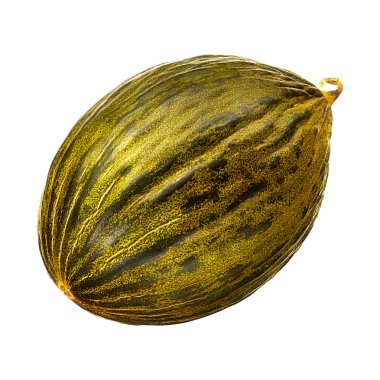 Beyaz arka plan üzerinde izole kavun. Kırpma yolu ile