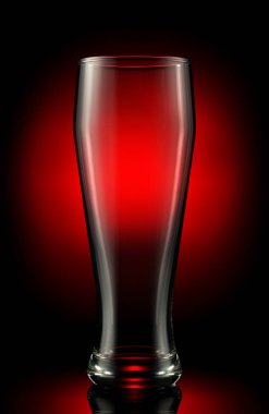 Boş bira bardağı.