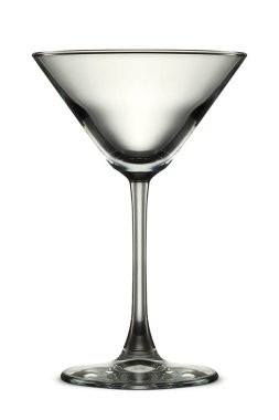 beyaz boş martini cam