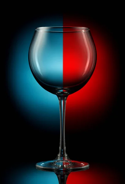 Пустой бокал вина — стоковое фото