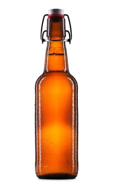 Bira veya elma şarabı beyaz şişe