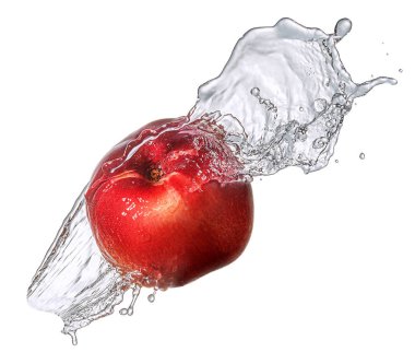 Su sıçrama izole kuru soğan ile