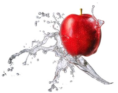 Su sıçrama izole apple ile