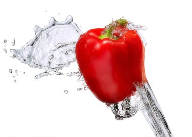 Su sıçrama izole biber ile