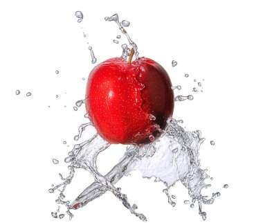 Su sıçrama izole apple ile