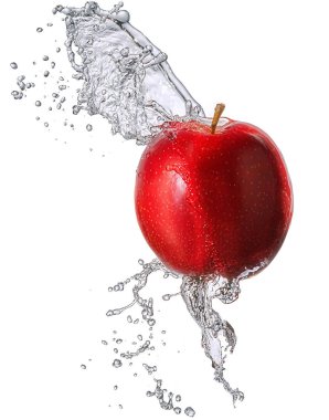 Su sıçrama izole apple ile