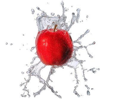Su sıçrama izole apple ile