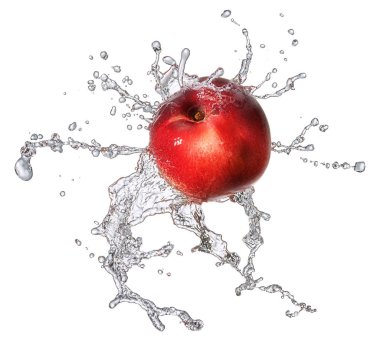 Su sıçrama izole kuru soğan ile