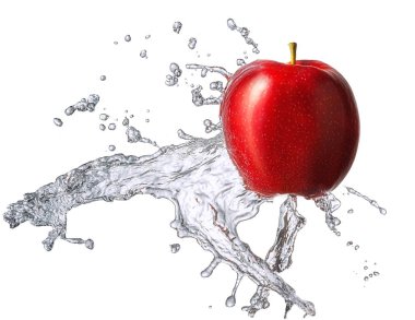 Su sıçrama izole apple ile