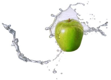 Su sıçrama izole apple ile