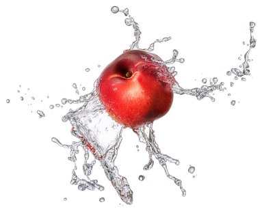 Su sıçrama izole kuru soğan ile