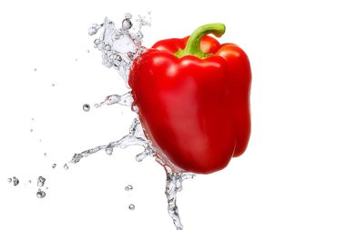 Su sıçrama izole biber ile