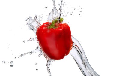 Su sıçrama izole biber ile