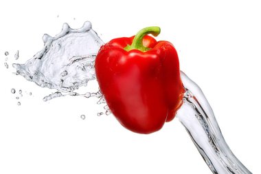 Su sıçrama izole biber ile