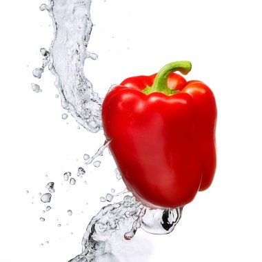 Su sıçrama izole biber ile