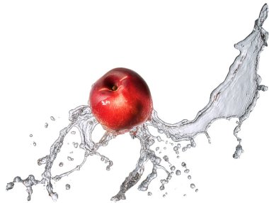 Su sıçrama izole kuru soğan ile