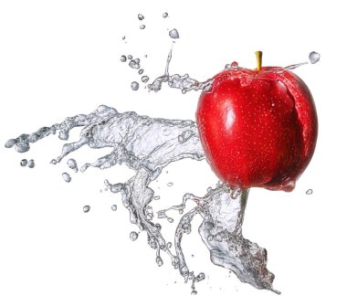 Su sıçrama izole apple ile