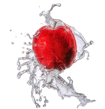 Su sıçrama izole apple ile