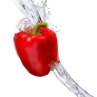 Su sıçrama izole biber ile