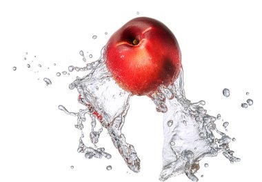 Su sıçrama izole kuru soğan ile