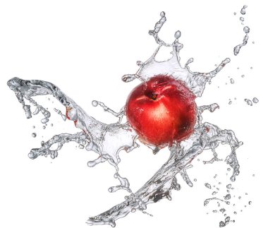 Su sıçrama izole kuru soğan ile