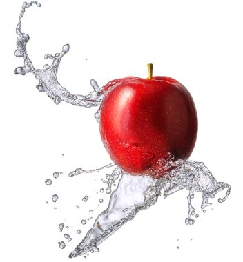 Su sıçrama izole apple ile