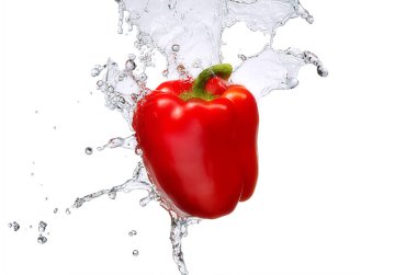 Su sıçrama izole biber ile