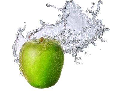 Su sıçrama izole apple ile