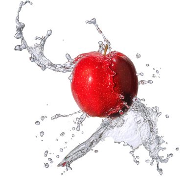 Su sıçrama izole apple ile