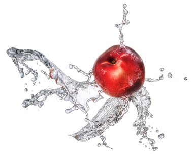 Su sıçrama izole kuru soğan ile