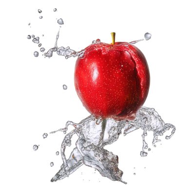 Su sıçrama izole apple ile
