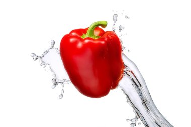 Su sıçrama izole biber ile