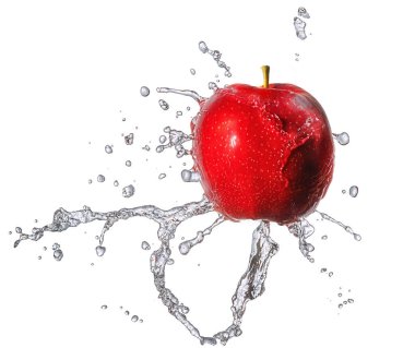 Su sıçrama izole apple ile