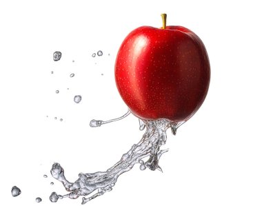 Su sıçrama izole apple ile