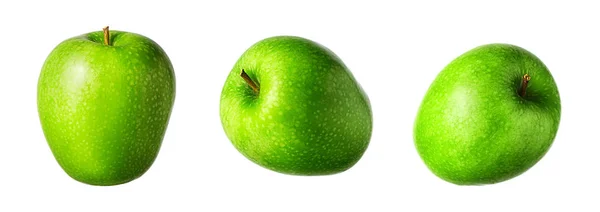 Manzana verde fresca sobre blanco — Foto de Stock