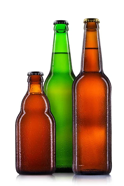 बीयर बोतलों का सेट अलग — स्टॉक फ़ोटो, इमेज