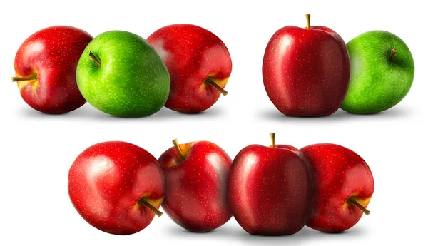 Manzana roja fresca sobre blanco — Foto de Stock