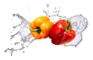 Su sıçrama izole biber ile