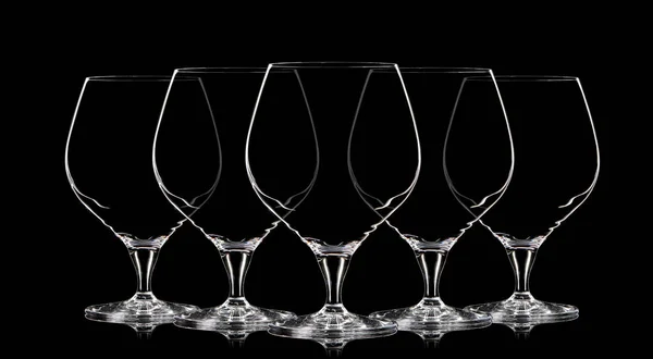 Silhouette of whiskey glass on black — Stock Photo, Image