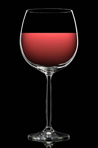 Silhueta de copo de vinho colorido em preto — Fotografia de Stock