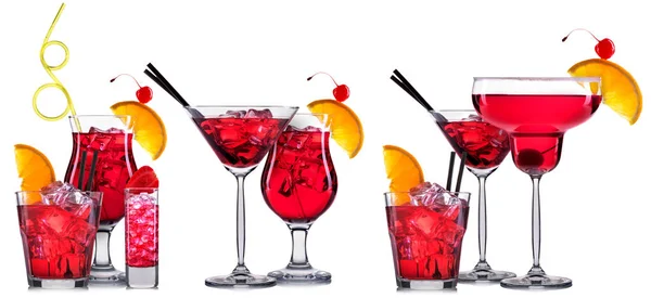 Alcohol cocktail instellen — Stockfoto