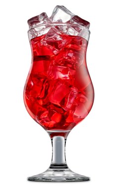 alkol beyaz zemin üzerine izole kokteyl