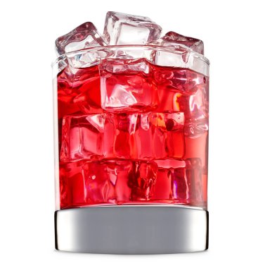 alkol beyaz zemin üzerine izole kokteyl