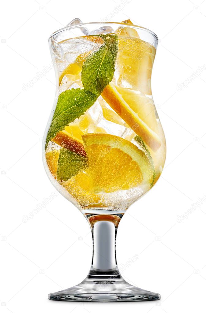 alcohol cocktail isolated on white background