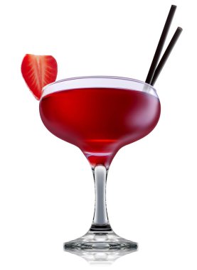 alkol beyaz zemin üzerine izole kokteyl