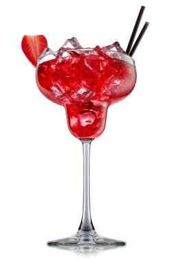 alkol beyaz zemin üzerine izole kokteyl